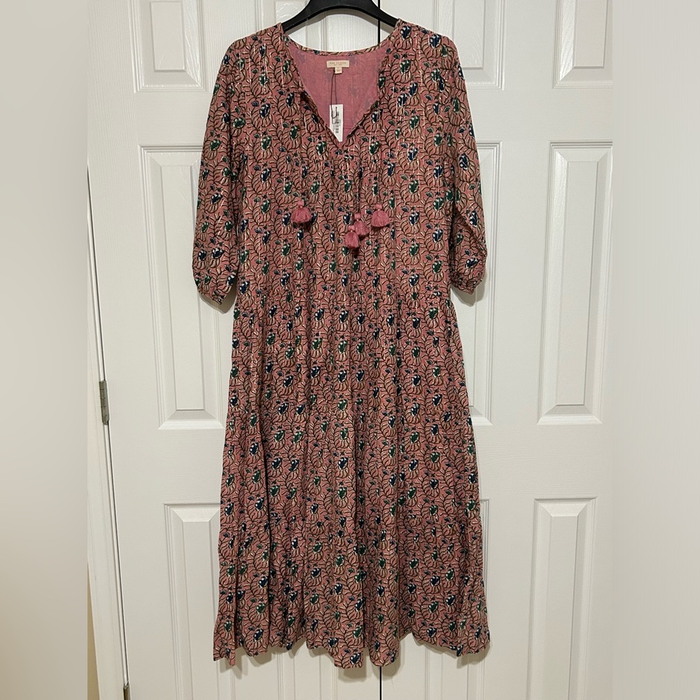 NWT pink chicken indira dress Mauveglow vine floral